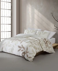 Closeout! Calvin Klein Shadow Branches Melange Gauze 3-Pc. Duvet Cover Set