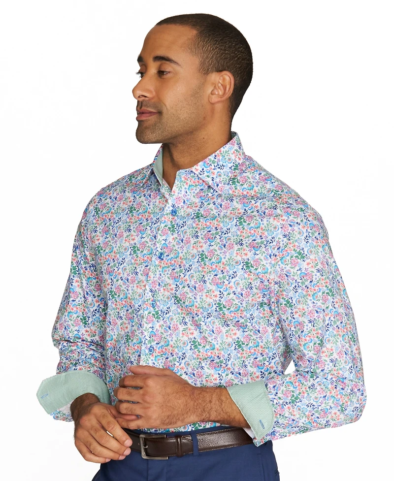 Nick Graham Men's Botanical Floral Dress Shirt