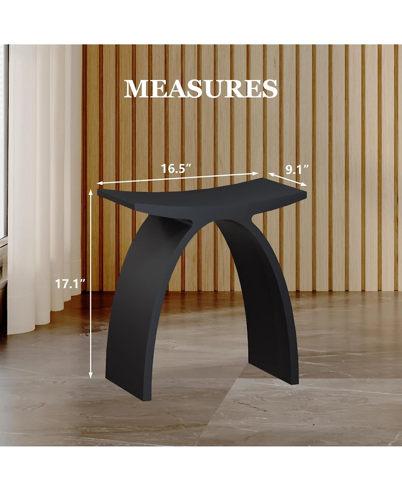 Casainc Freestanding Solid Surface Bathroom Shower Stool
