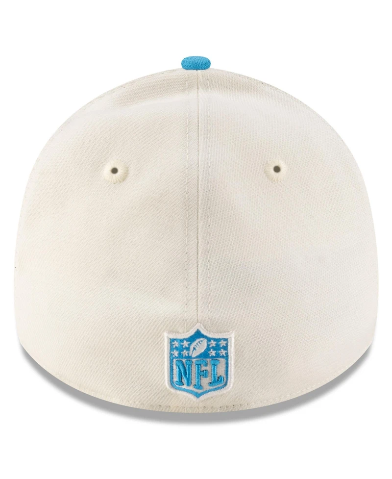 New Era Men's Cream/Blue Carolina Panthers 2025 Nfl Draft 39THIRTY Flex Hat