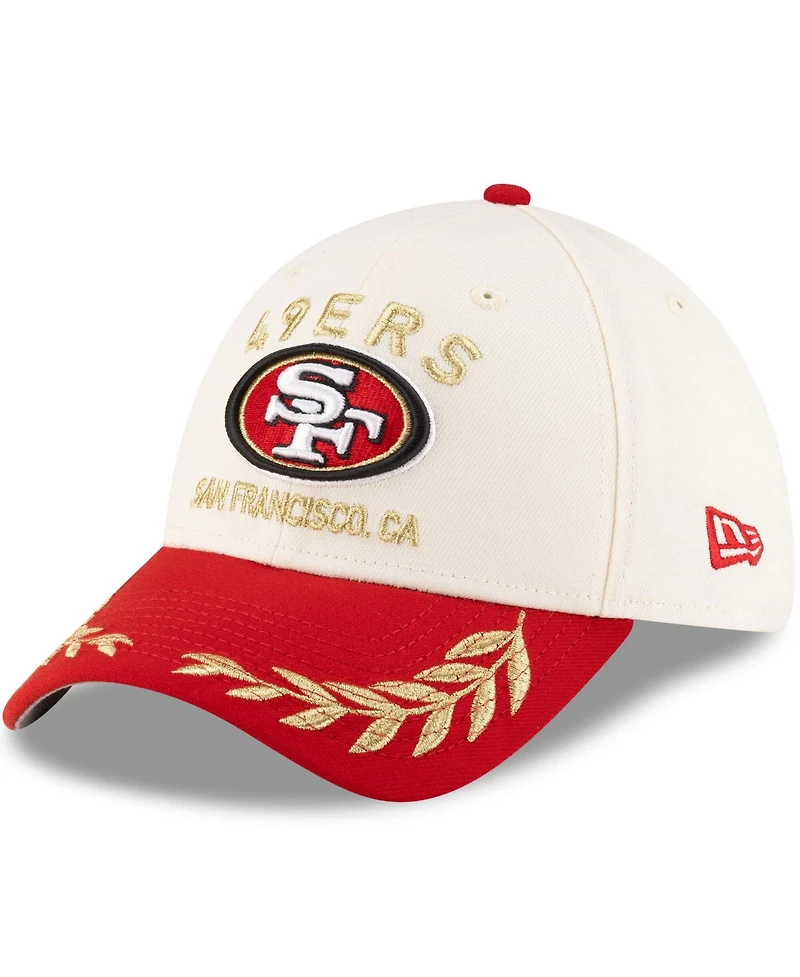 New Era Men's Cream/Scarlet San Francisco 49ers 2025 Nfl Draft 39THIRTY Flex Hat