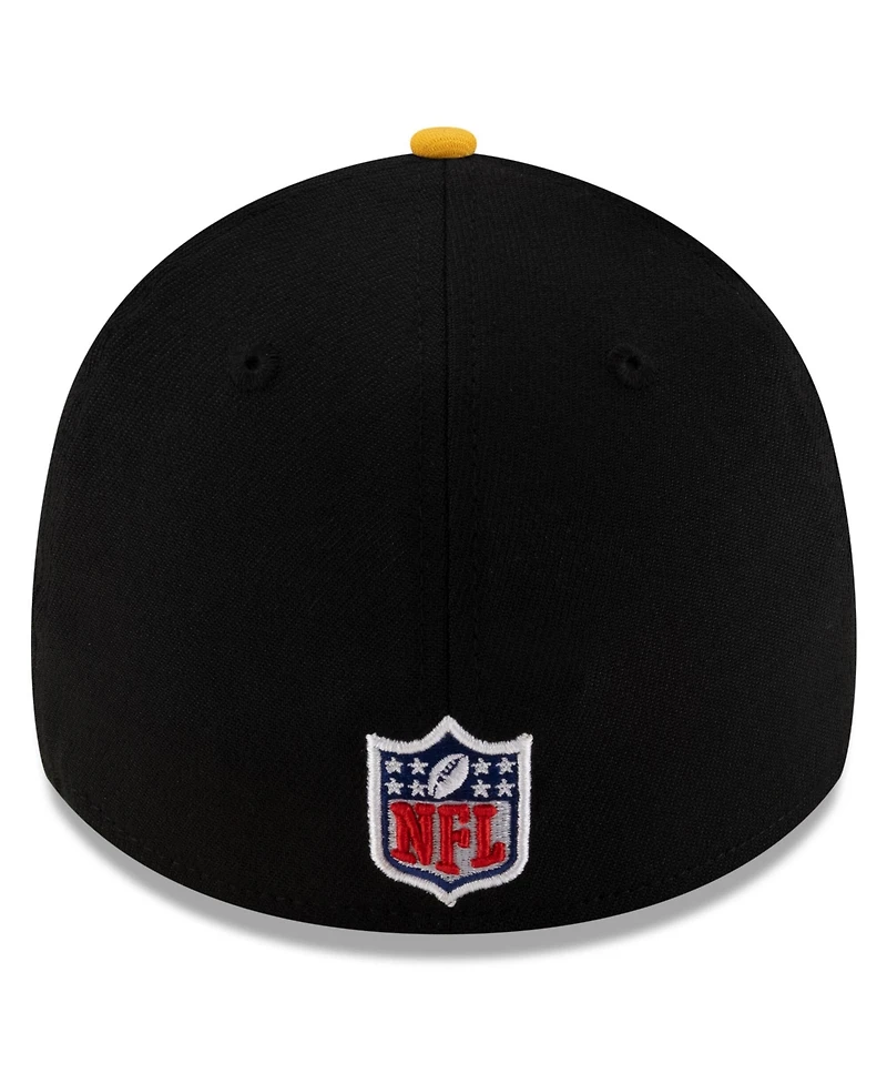 New Era Men's Black/Yellow Pittsburgh Steelers 2025 Nfl Draft 39THIRTY Flex Hat