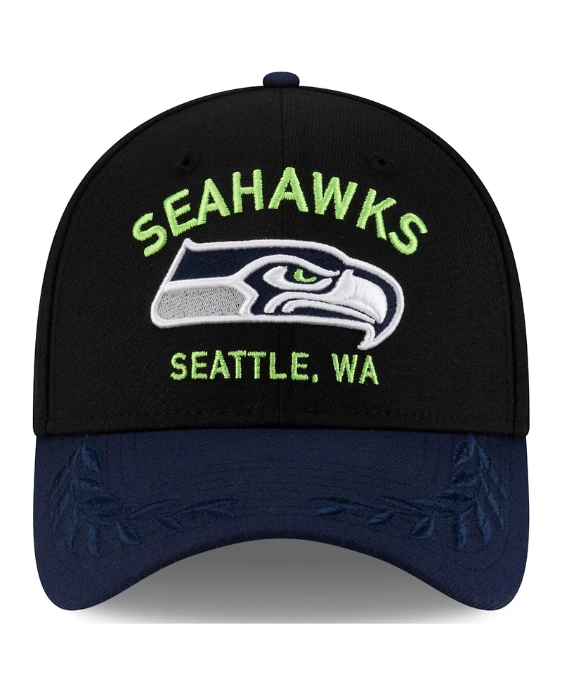 New Era Men's /College Navy Seattle Seahawks 2025 Nfl Draft 39THIRTY Flex Hat