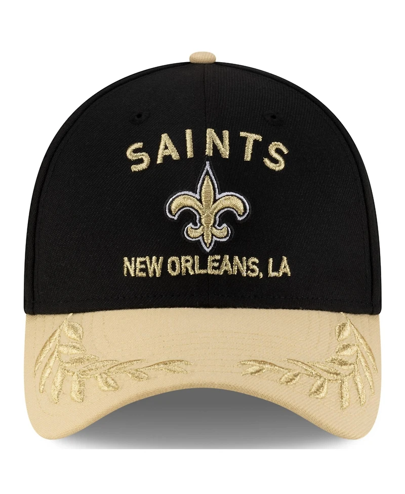 New Era Men's Black/Gold Orleans Saints 2025 Nfl Draft 39THIRTY Flex Hat