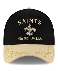 New Era Men's Black/Gold Orleans Saints 2025 Nfl Draft 39THIRTY Flex Hat