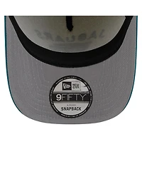 New Era Men's Cream/Teal Jacksonville Jaguars 2025 Nfl Draft A-Frame 9FIFTY Snapback Hat