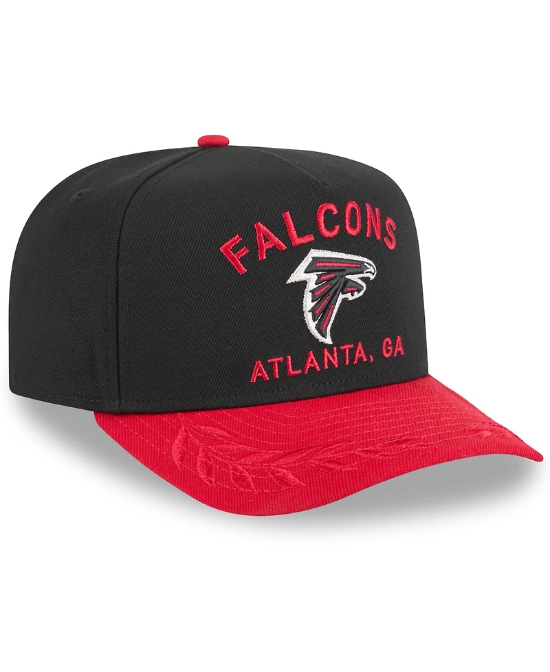 New Era Men's Black/Red Atlanta Falcons 2025 Nfl Draft A-Frame 9FIFTY Snapback Hat
