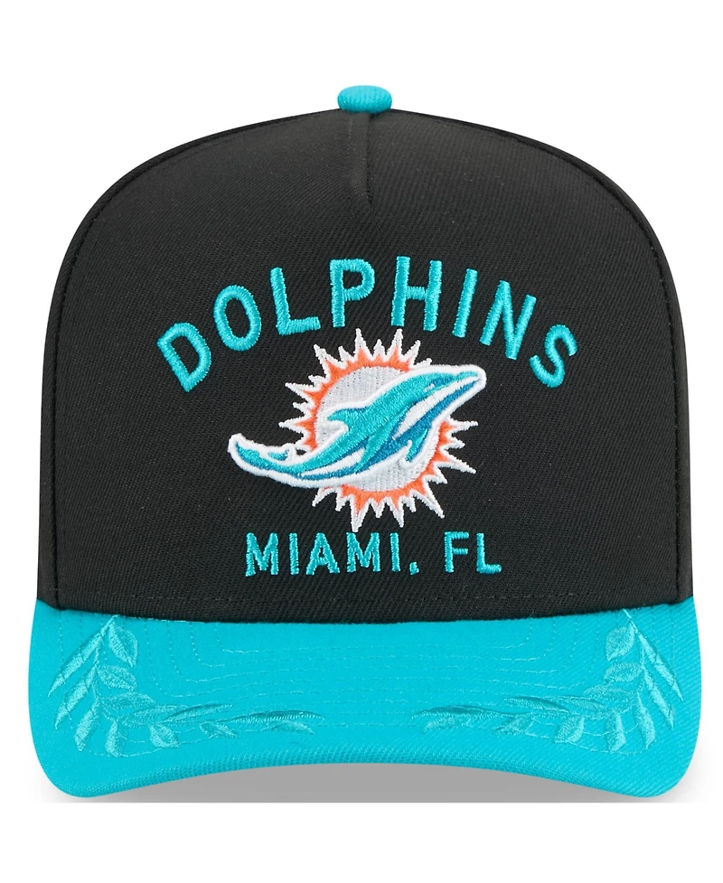 New Era Men's /Aqua Miami Dolphins 2025 Nfl Draft A-Frame 9FIFTY Snapback Hat