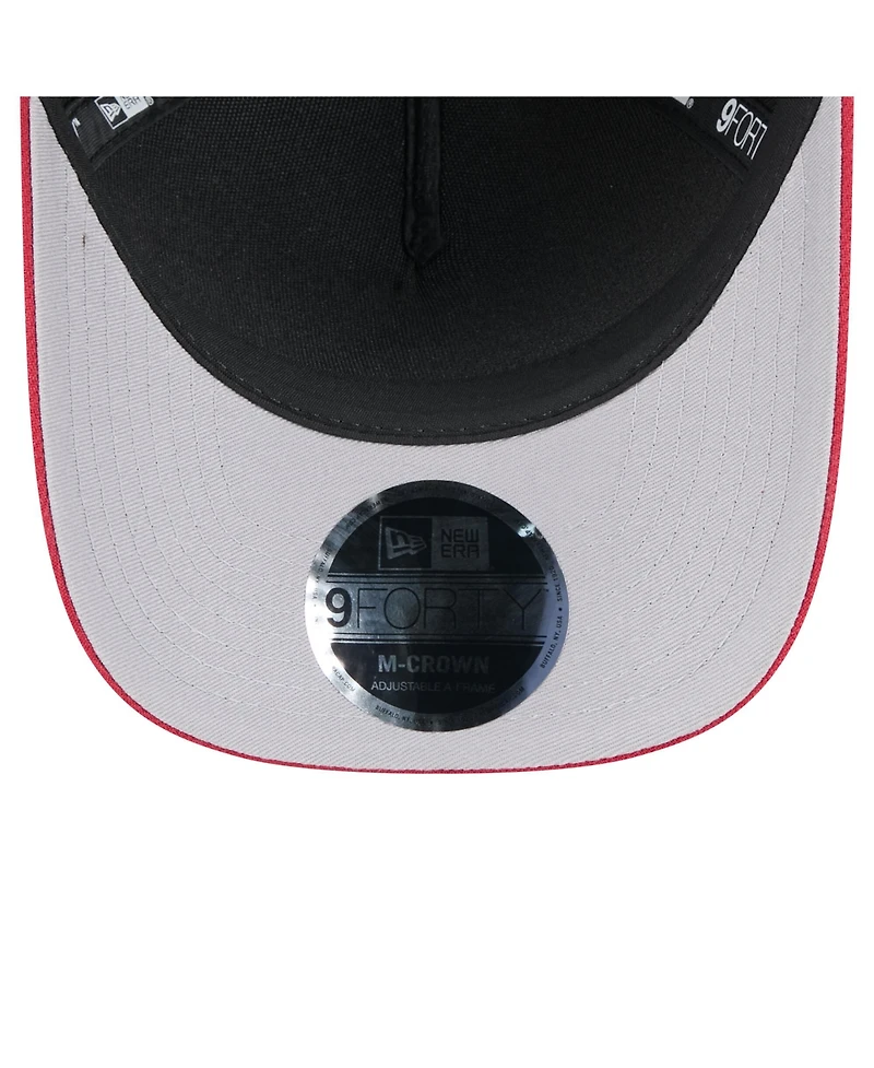 New Era Men's Black/ Cardinal Arizona Cardinals 2025 Nfl Draft 9FORTY A-Frame M-Crown Adjustable Hat