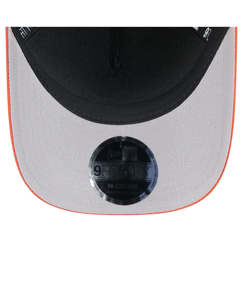 New Era Men's Black/Orange Cincinnati Bengals 2025 Nfl Draft 9FORTY A-Frame M-Crown Adjustable Hat