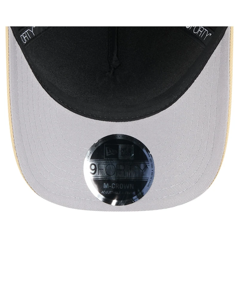 New Era Men's Black/Gold New Orleans Saints 2025 Nfl Draft 9FORTY A-Frame M-Crown Adjustable Hat