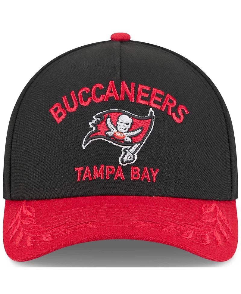 New Era Men's Black/Red Tampa Bay Buccaneers 2025 Nfl Draft 9FORTY A-Frame M-Crown Adjustable Hat