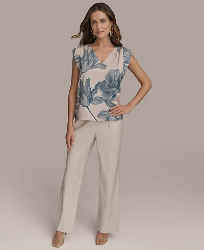 Donna Karan New York Women's Sleeveless Printed Blouse