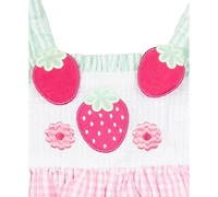 Rare Editions Baby Girls Strawberry Seersucker Dress