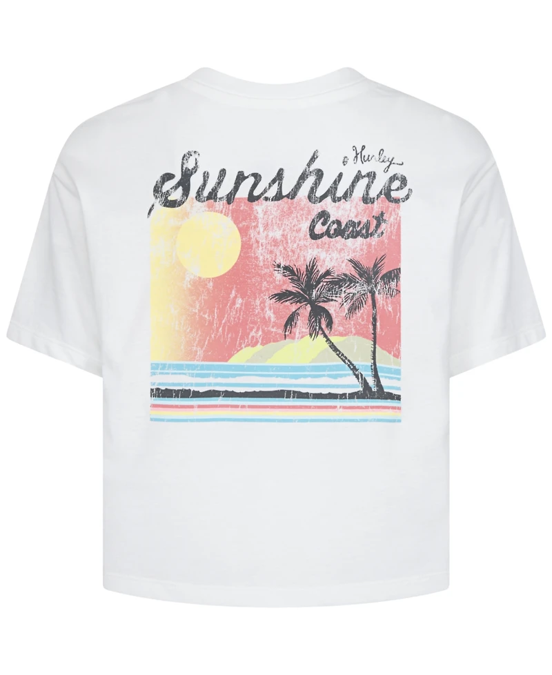 Hurley Big Girls Sunshine Coast Graphic Boxy T-Shirt