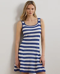Lauren Ralph Lauren Women's Striped Pointelle-Knit Sweater Dress