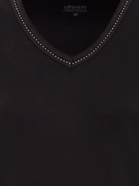 Olsen Women's Embellished V-Neckline T-Shirt