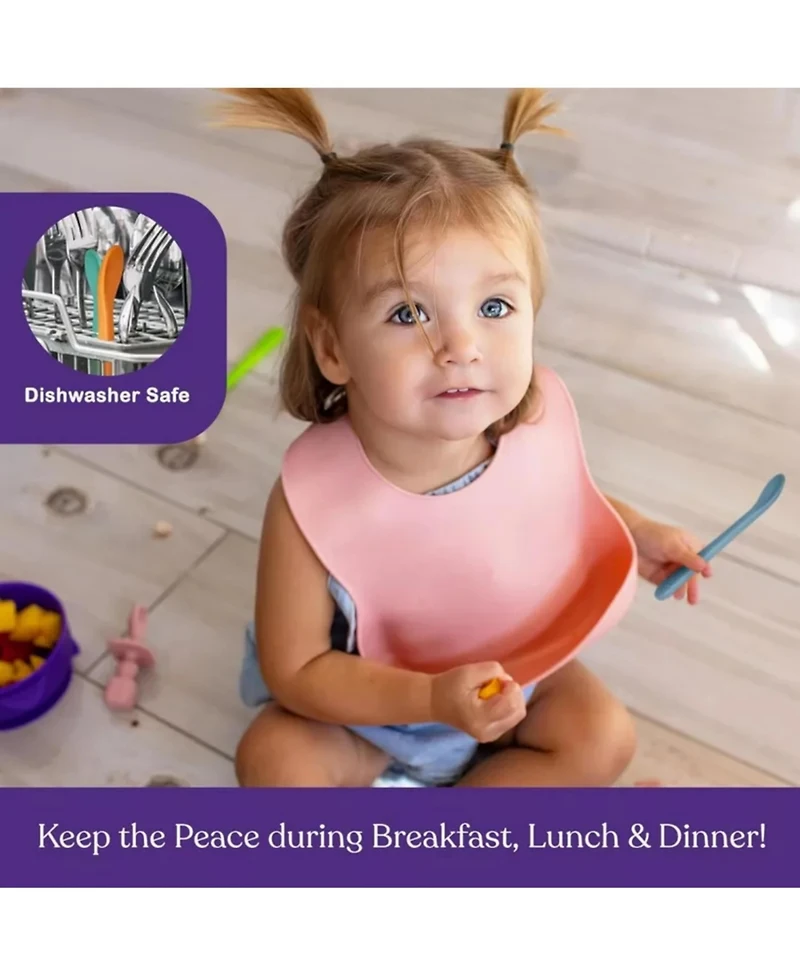 Sperric Baby Spoons - Infant First Stage Silicone Spoon For Self Feeding Set Gum Friendly Bpa Free