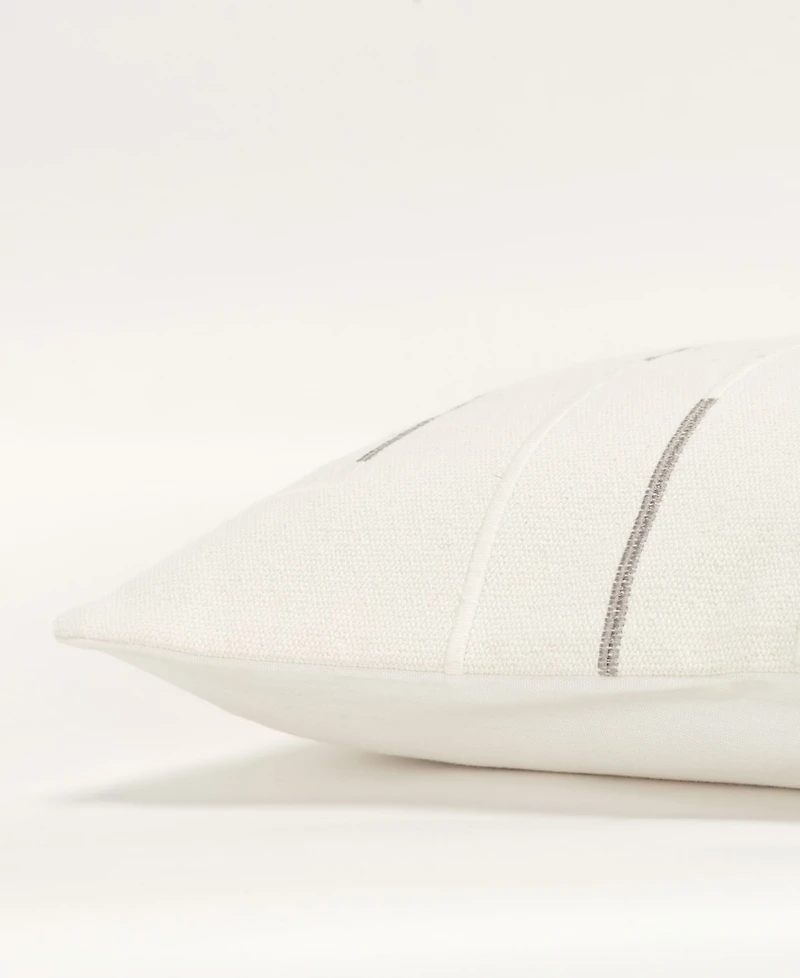 Rizzy Home Glam Striped Woven Decorative Pillow, 14" x 20"