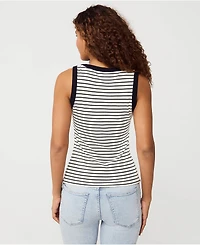 Lands' End Women's Drapey Rib Fitted Tank Top