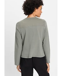 Olsen Women's Mixed Media Jersey Jacket