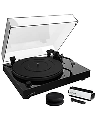 Fluance RT82 Reference High Fidelity Vinyl Turntable Record Player with Ortofon Om 10 Cartridge, Speed Control Motor, Weight, 3 1 Stylus and
