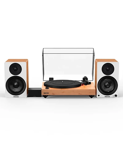 Fluance Reference RT83 High Fidelity Vinyl Turntable with PA10 Phono Preamp and Ai41 Powered 5" Bookshelf Speakers, Ortofon 2M Red Cartridge, 90W