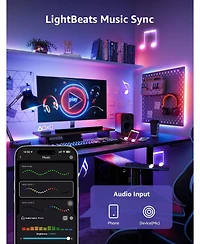 Lepro S1 Ai Smart Rgb Led Strip Lights, 100ft (2 Rolls of 50ft), Ic and Rainbow Chasing Effects, for Party Holiday Room Decor, 2.4G Wi-Fi & Bluetooth