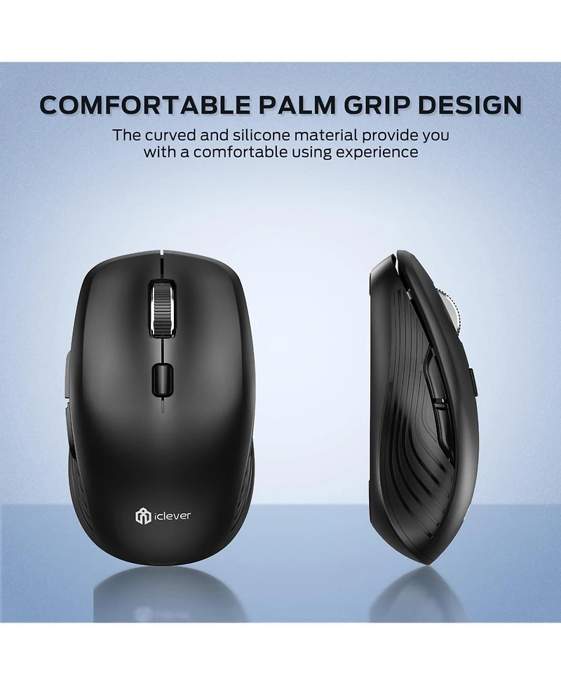 Wireless Bluetooth Mouse 2.4GHz Usb Receiver Rechargeable Silent Mouse