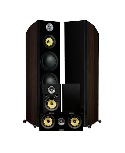 Fluance Signature HiFi Surround Sound Home Theater 5.0 Channel Speaker System including 3-Way Floorstanding Towers, Center Channel and Rear Surround S