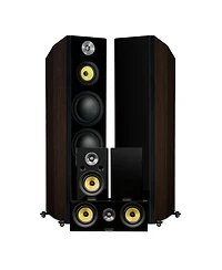 Fluance Signature HiFi Surround Sound Home Theater 5.0 Channel Speaker System including 3-Way Floorstanding Towers, Center Channel and Rear Surround S