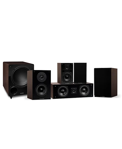Fluance Elite High Definition Compact Surround Sound Home Theater 5.1 Channel Speaker System including 2-Way Bookshelf, Center Channel, Rear Surrounds