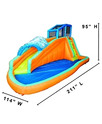 Banzai Surf Rider Kids Inflatable Outdoor Aqua Lagoon Water Slide Splash Park