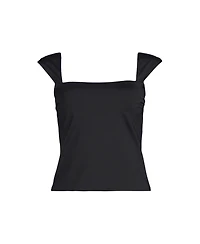 Lands' End Women's Long Square Neck Underwire Tankini Top