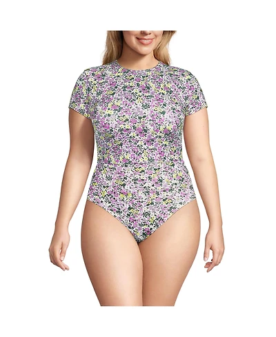 Lands' End Plus Tugless Cap Sleeve Midkini Top