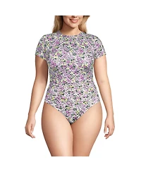 Lands' End Plus Tugless Cap Sleeve Midkini Top