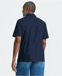 Lands' End Men's Textured Camp Collar Shirt