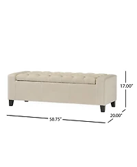 Tufted Upholstered Storage Ottoman Bench with Lift-Top and Versatile Seating for Bedroom or Living Room-The Pop Home