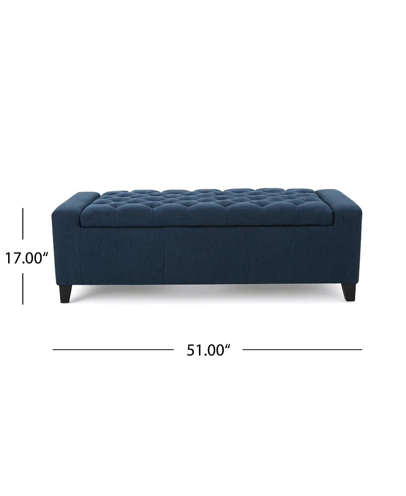 Tufted Upholstered Storage Ottoman Bench with Lift-Top and Versatile Seating for Bedroom or Living Room-The Pop Home