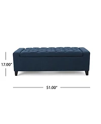 Tufted Upholstered Storage Ottoman Bench with Lift-Top and Versatile Seating for Bedroom or Living Room-The Pop Home