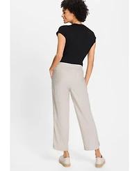 Olsen Women's Mona Fit Pull-On Linen Blend Pant