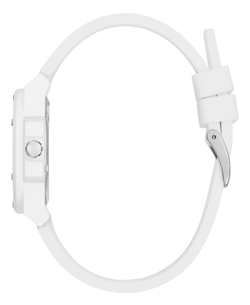 Guess Women's Analog White Silicone Watch, 34mm