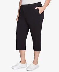 Ruby Rd. Plus Elastic Waist Pull-On French Terry Capri Pants