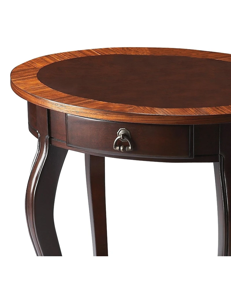 Wood Oval Coffee Table with Drawer and Shelf for Storage and Display