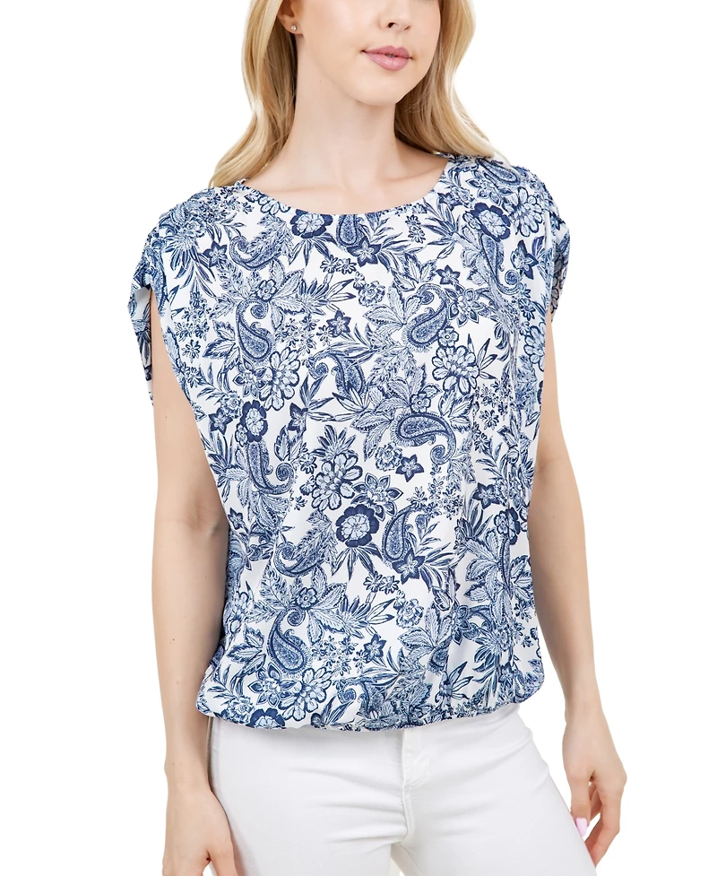 Fever Women's Scoop Neck Sleeveless Top