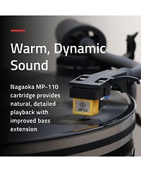 Fluance RT85N Reference High Fidelity Vinyl Turntable (Piano Black), PA10 Phono Preamp and Ai81 Powered Floorstanding Speakers (Black Ash), Nagaoka Mp