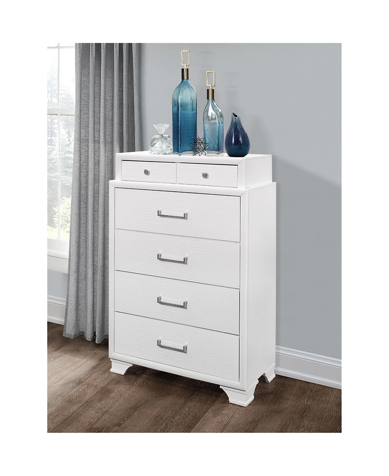 Modern 6-Drawer Chest for Bedroom Closet or Guest Room