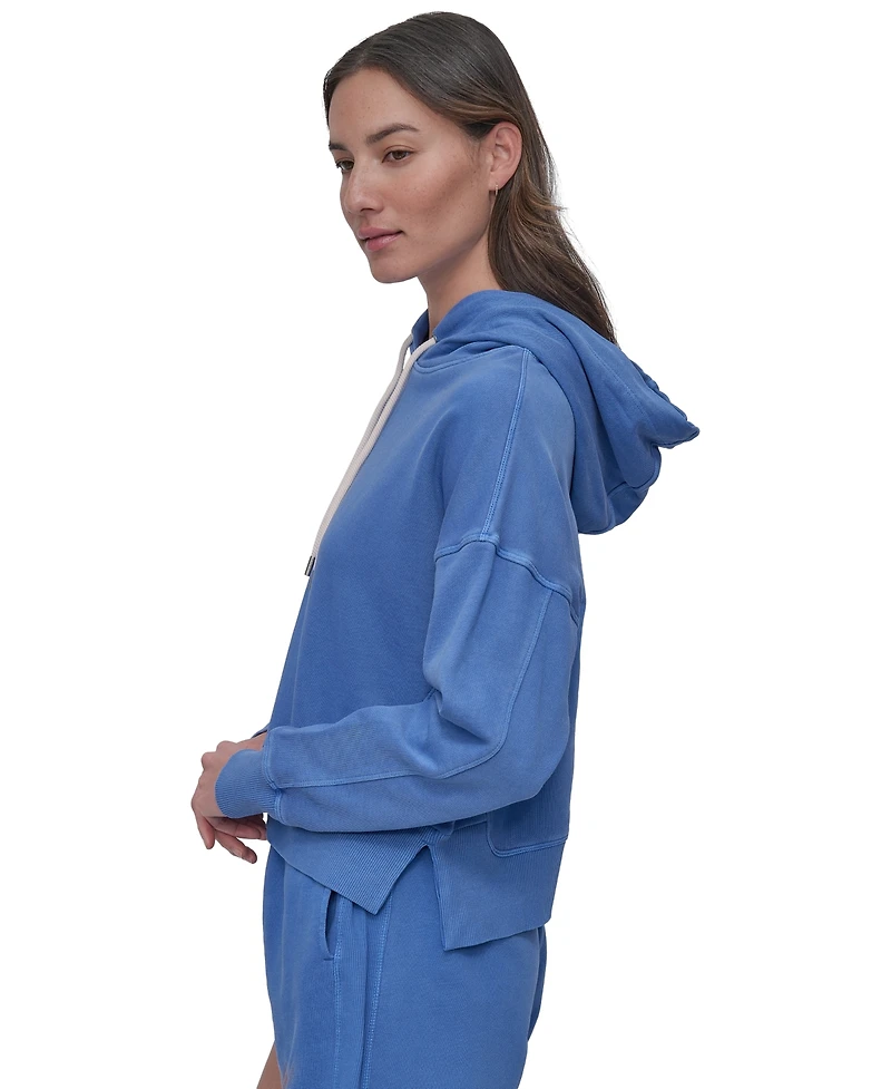 Dkny Sport Women's Cotton Embroidered Logo Pullover Hoodie