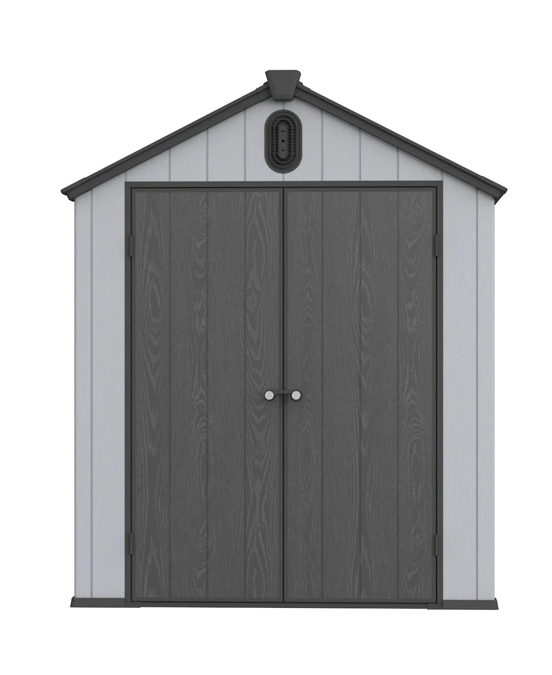 Mondawe 68Ft Resin Plastic Outdoor Storage Shed For Backyard Garden Big Spire Tool Storage