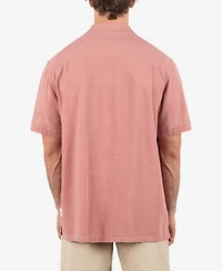 Hurley Men's Laguna Camp Embroidered Short Sleeve Shirt